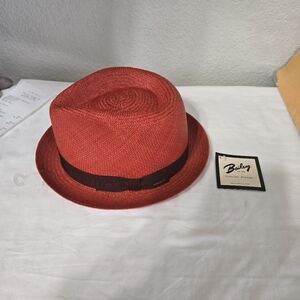Bailey Panama Fedora Hat with Brown Band Size Petite SMALL